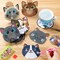 10PCs Diamond Painting Coasters Set – Cat Theme DIY Diamond Art Coasters for Kids & Adults, Arts & Crafts Kit, Perfect Gift for Valentine's Day